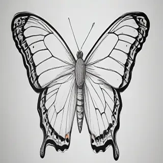 outline drawing of a butterfly