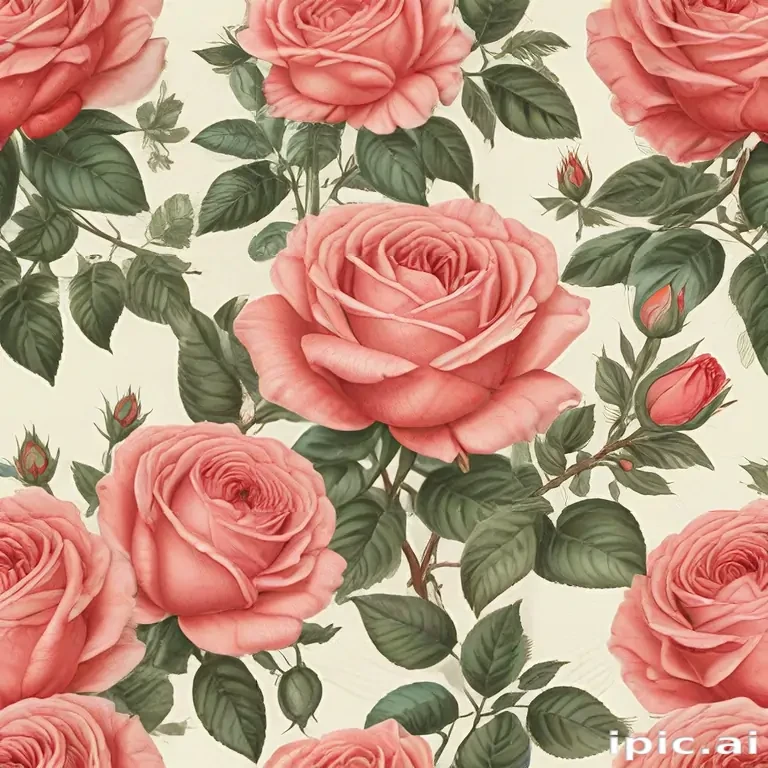 vintage rose illustration