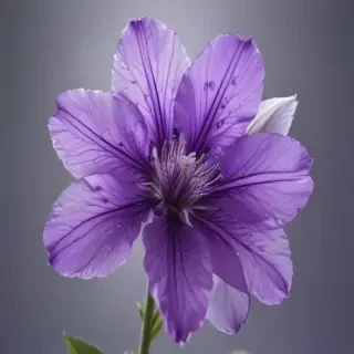 transparent purple flower