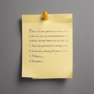 sticky note with transparent background