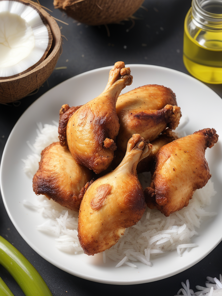 can you fry chicken in coconut oil