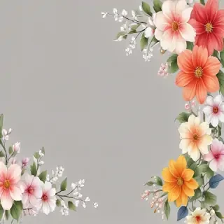 flower border transparent