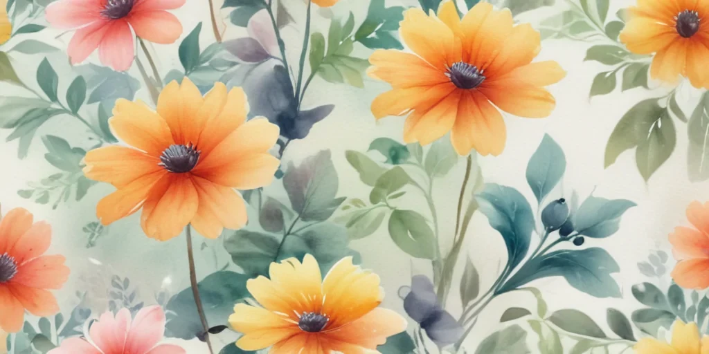 flower watercolor background