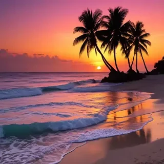 sunset wallpaper beach