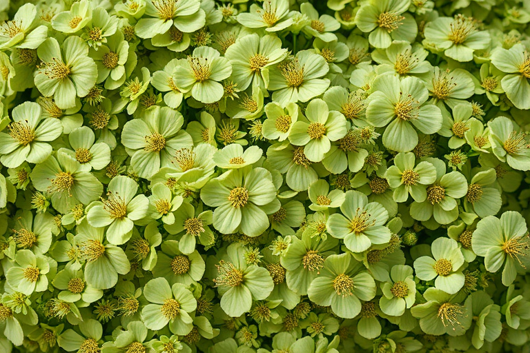 create a soft-focused, textured floral background in shades of green with subtle details, shot at f/2.8 aperture, ISO 100, 50mm lens, using a digital SLR camera, top-down view with natural lighting to enhance depth and color vibrancy