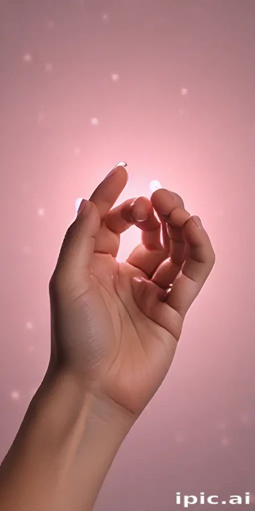 hand heart aesthetic