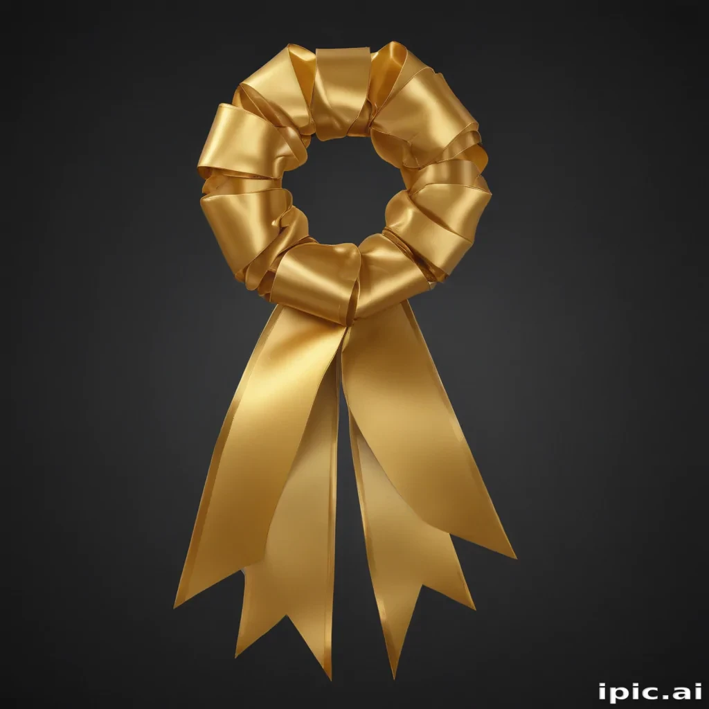 gold ribbon clipart