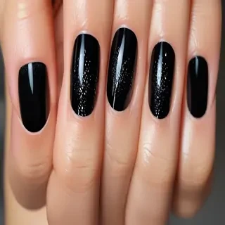 black with glitter