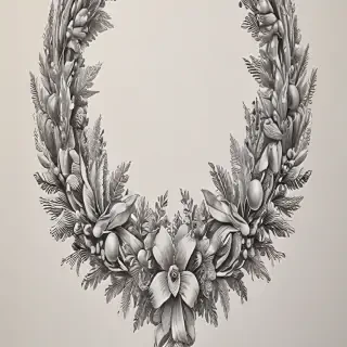 wreath drawing