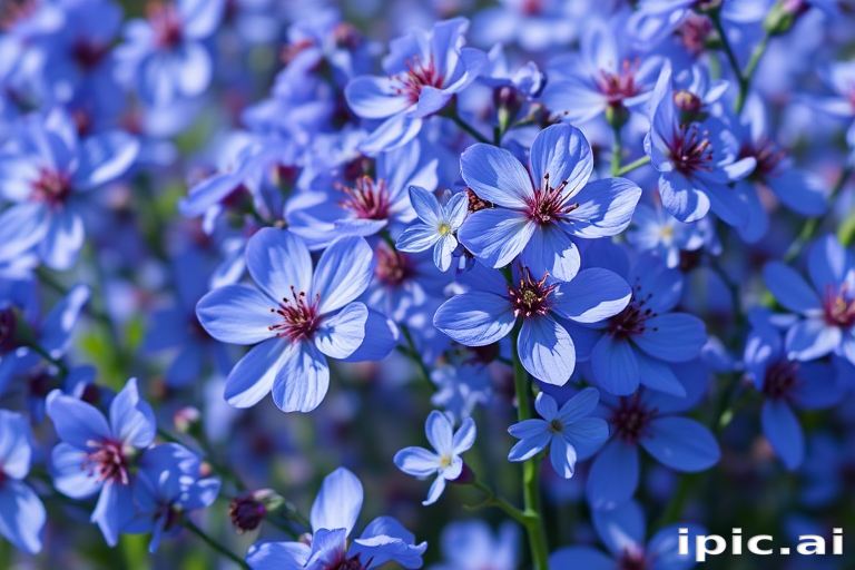 blue flowers background