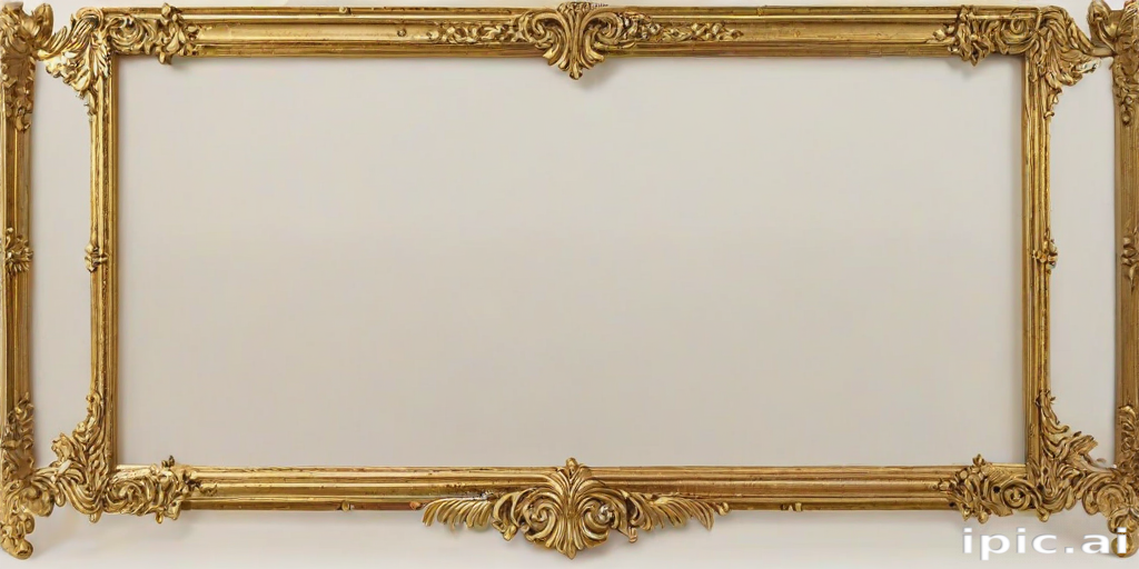 gold frame transparent