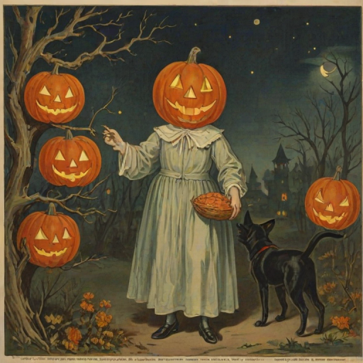 public domain vintage halloween art
