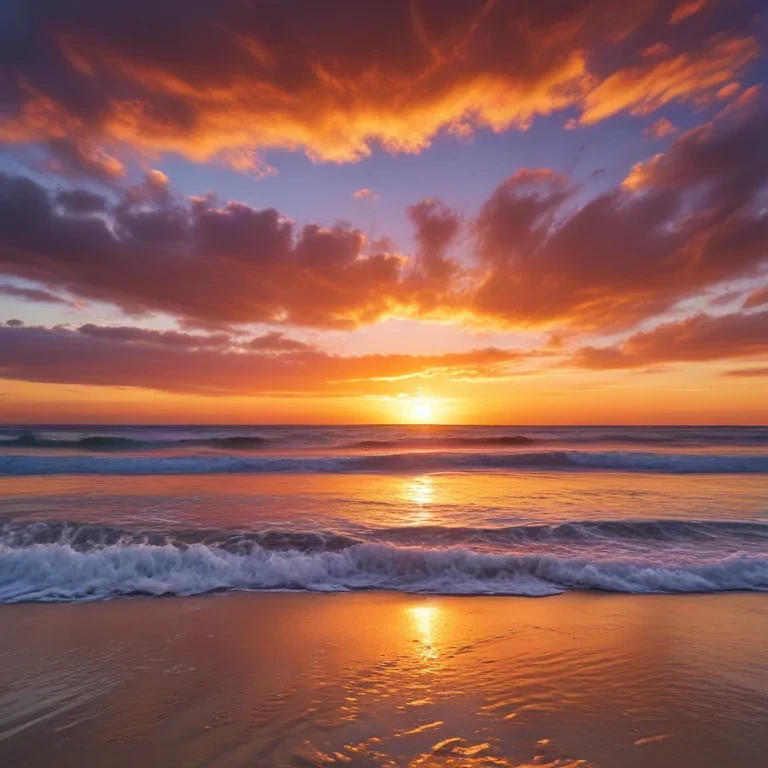 sunset on the beach backgrounds