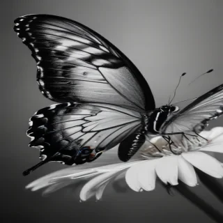 butterfly png black and white