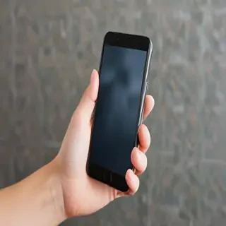 holding phone