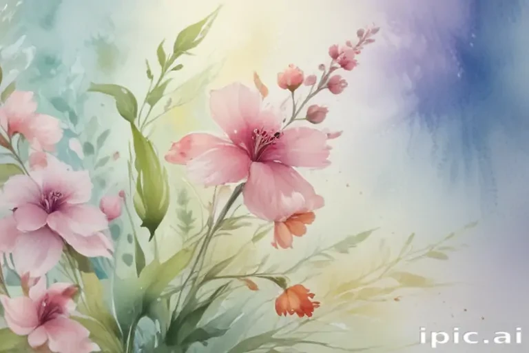 watercolor floral background