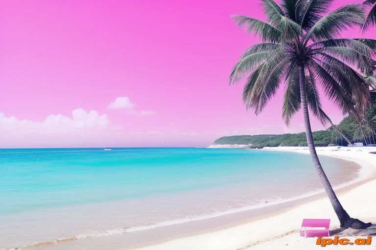 pink beach aesthetic