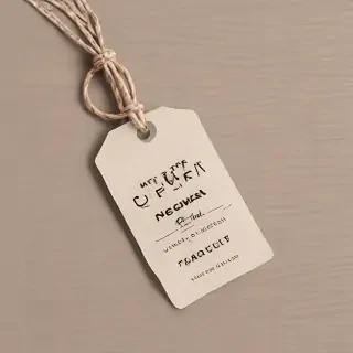 clothing tag mockup