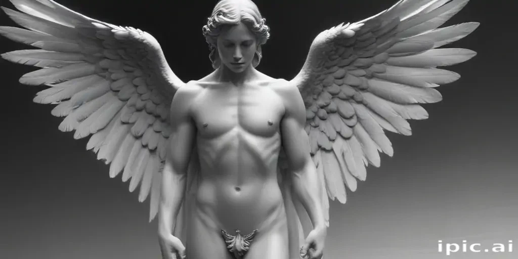 black and white angel drawings