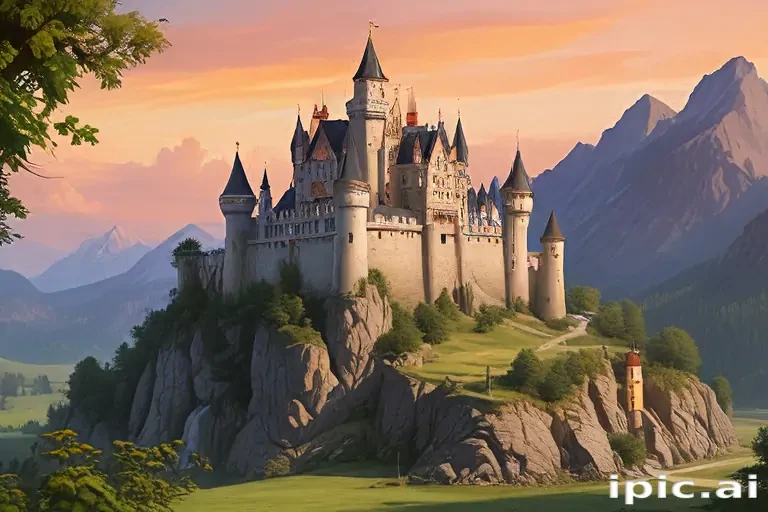 cartoon of castle