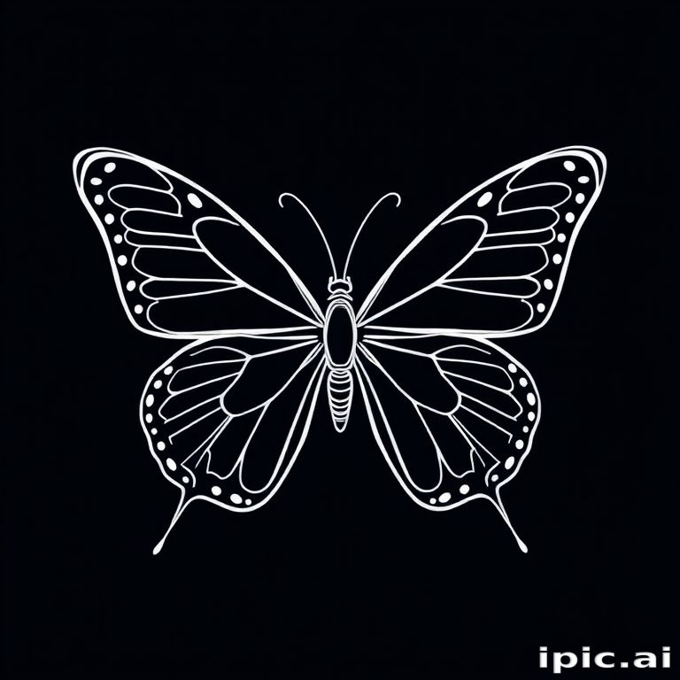 butterfly drawing outline