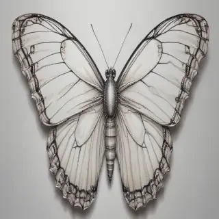 outline drawing of a butterfly