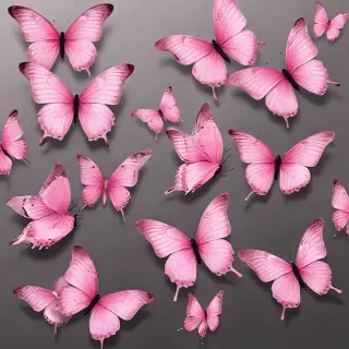 pink butterflies png