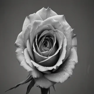 rose with black and white background