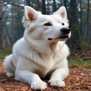 white dog