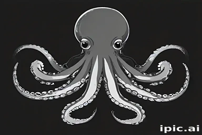 octopus clip art black and white