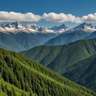 mountainous background