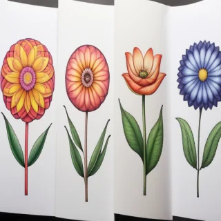flower color drawings