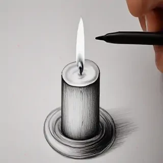candle drawing