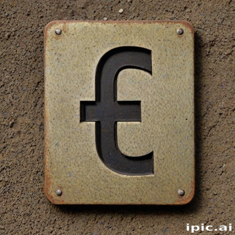 Rustic Metal Sign Featuring the Euro Currency Symbol on a Wall