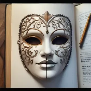 drawing of a mask