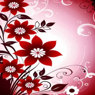 flower background red