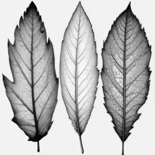 black and white leaf clip art