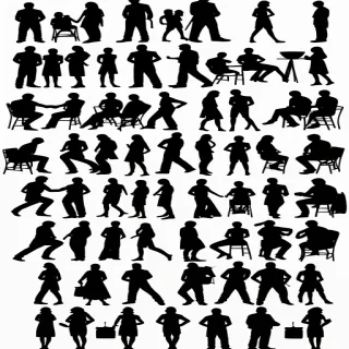 people silhouette png