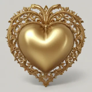 gold heart png