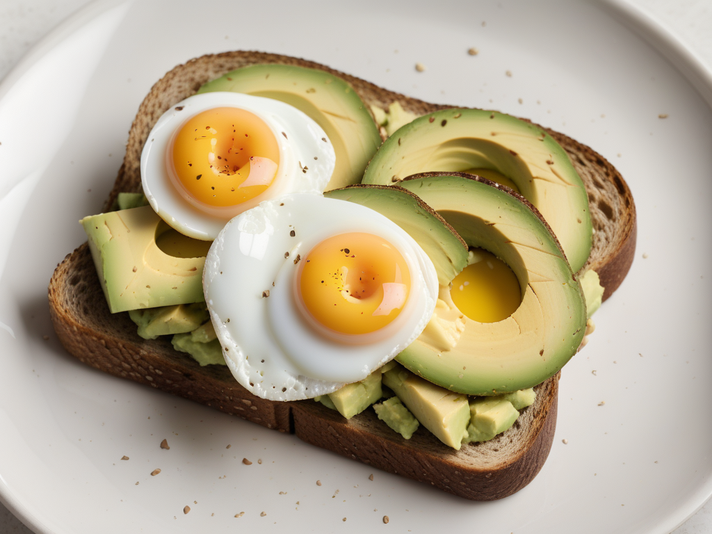 calories in avocado toast with egg