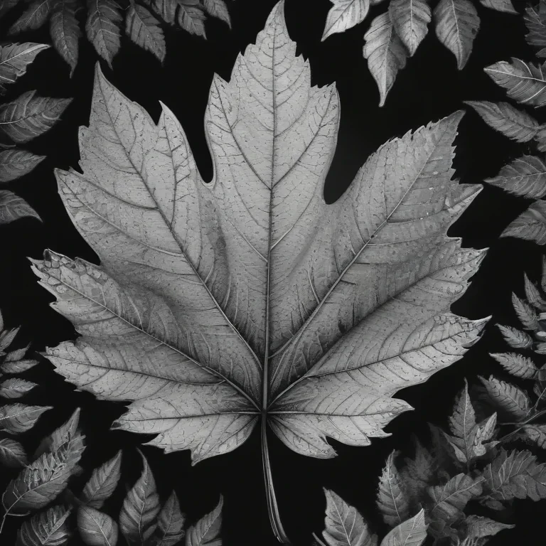 clipart of leaf black and white