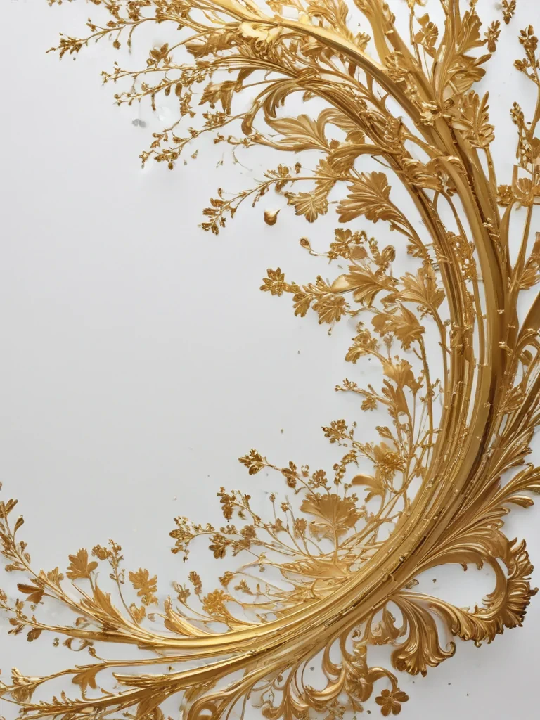 white background gold