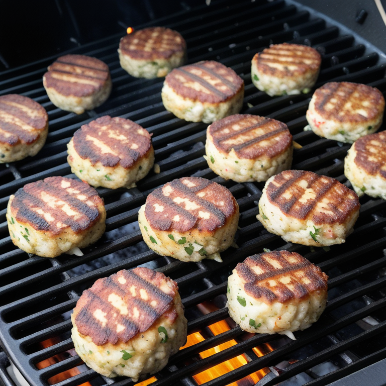 crab cakes on the grill