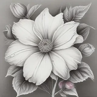 pencil drawings of flowers
