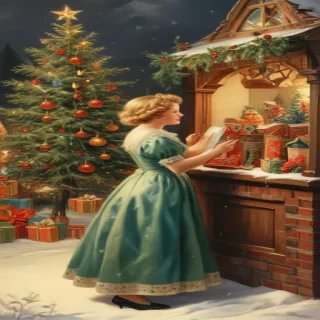 vintage christmas images to print