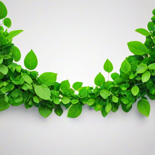 green on white background