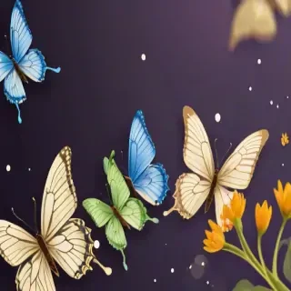 background with butterflies