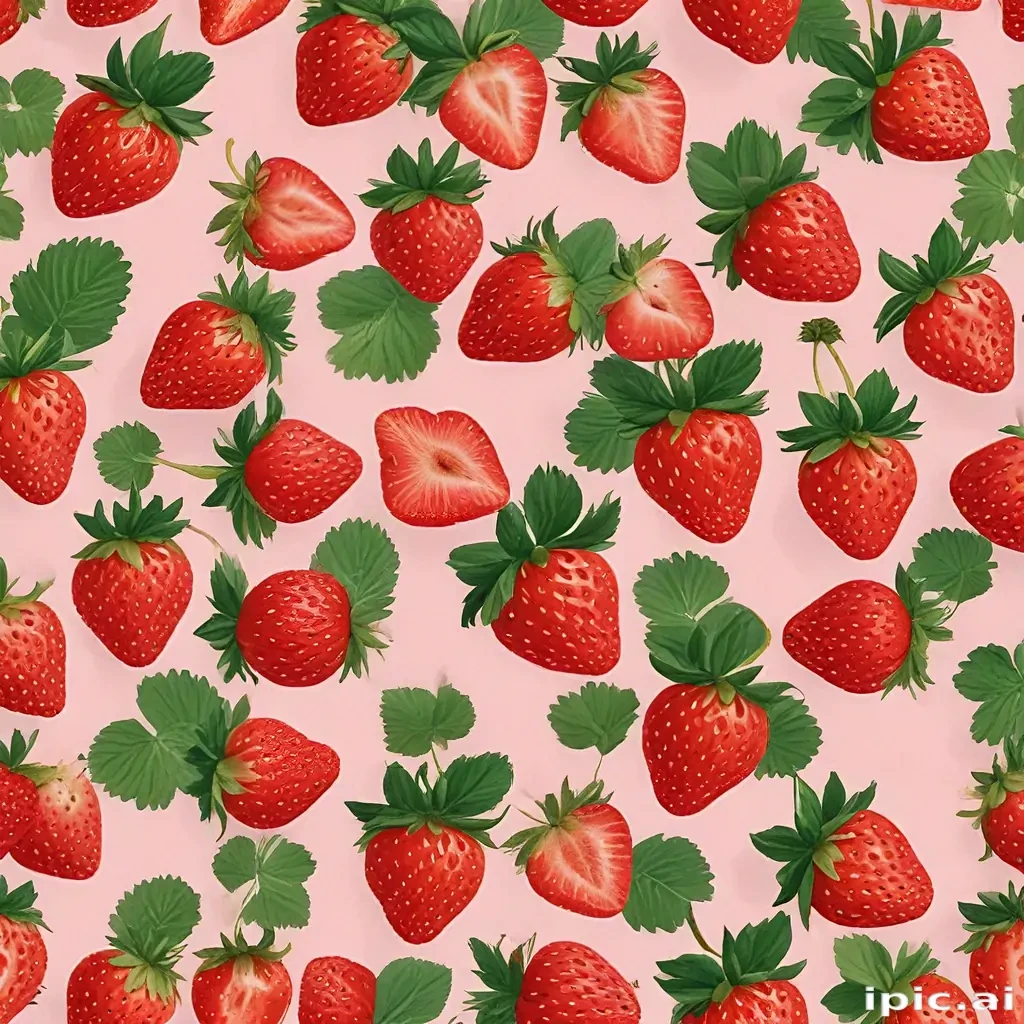 strawberry wallpaper aesthetic