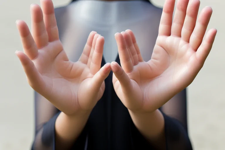 transparent prayer hands