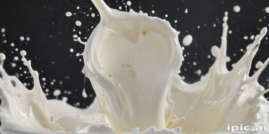 Dynamic Splash of Milk Creating an Artistic Display of Liquid Motion